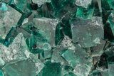 Green, Fluorescent, Cubic Fluorite Crystals - Madagascar #238381-1